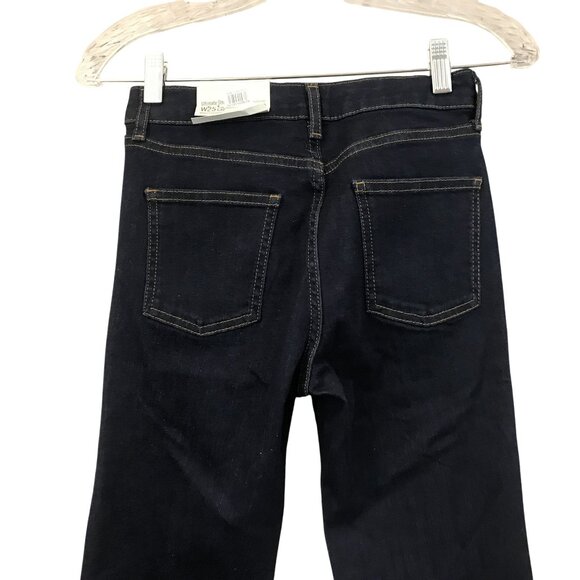 Topshop Moto Tally Dark Blue Ultimate Stretch Flare Jeans W25 L32 Mid Rise - Picture 7 of 15